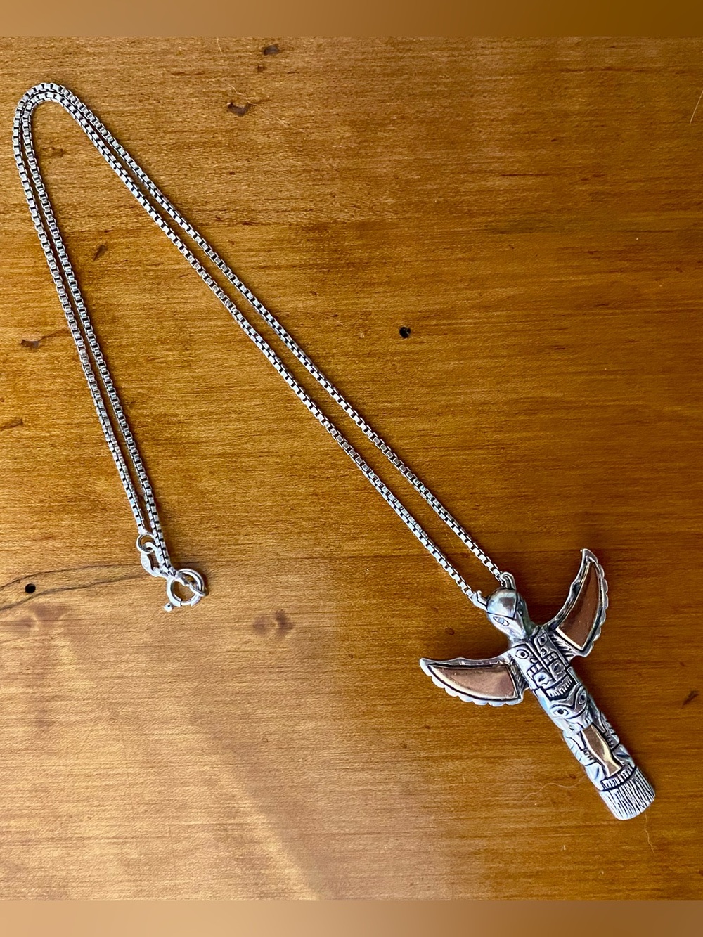 14k Gold & Sterling Silver Totem Pole Pendant by Kabana